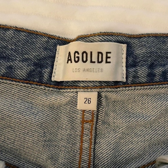 Agolde jaden denim shorts in surreal wash - Picture 3 of 5